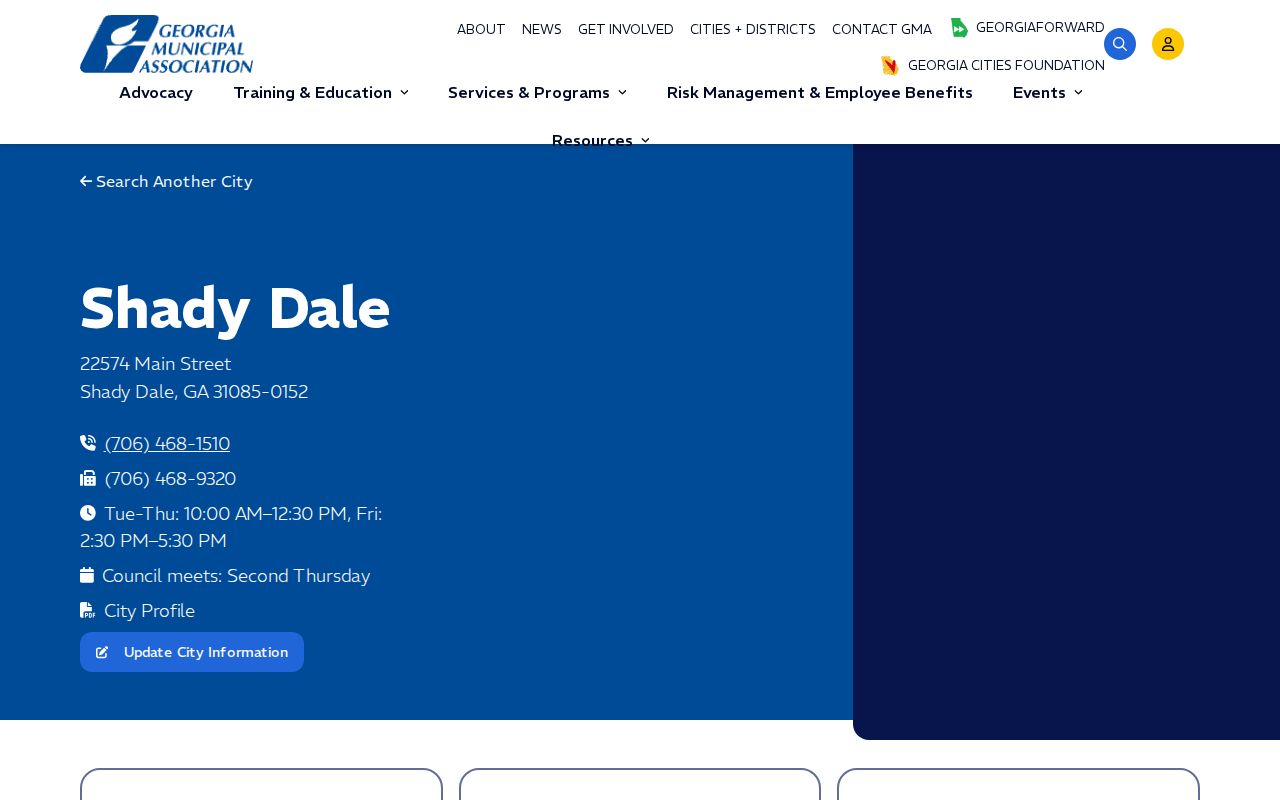 Shady Dale court docket contact through the Georgia Municipal Association profile